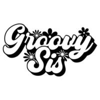 groovy citaten typografie zwart en wit voor afdrukken vector