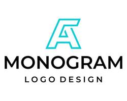 brief een monogram bedrijf logo ontwerp. vector