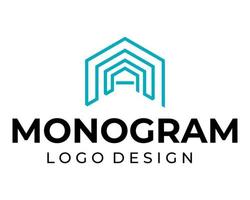 brief een monogram bedrijf logo ontwerp. vector