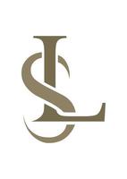 sl symbool logo ontwerp vector