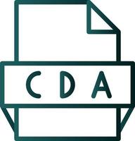 cda het dossier formaat icoon vector