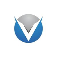 v brief logo sjabloon vector