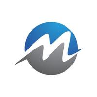 m briefsjabloon logo vector