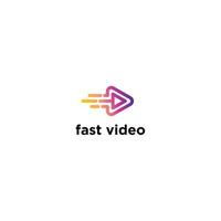 snel video logo ontwerpen vector sjabloon