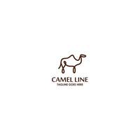 kameel lijn logo vector sjabloon