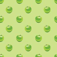 groen appel fruit naadloos vector patroon achtergrond. ontwerp voor gebruik backdrop allemaal over- textiel kleding stof afdrukken omhulsel papier en anderen.