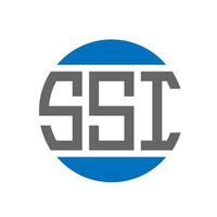 ssi brief logo ontwerp Aan wit achtergrond. ssi creatief initialen cirkel logo concept. ssi brief ontwerp. vector