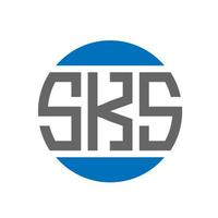 sks brief logo ontwerp Aan wit achtergrond. sks creatief initialen cirkel logo concept. sks brief ontwerp. vector