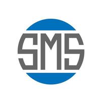 sms brief logo ontwerp Aan wit achtergrond. sms creatief initialen cirkel logo concept. sms brief ontwerp. vector