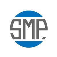 smp brief logo ontwerp Aan wit achtergrond. smp creatief initialen cirkel logo concept. smp brief ontwerp. vector