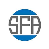 sfa brief logo ontwerp Aan wit achtergrond. sfa creatief initialen cirkel logo concept. sfa brief ontwerp. vector