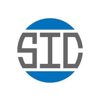 sic brief logo ontwerp Aan wit achtergrond. sic creatief initialen cirkel logo concept. sic brief ontwerp. vector