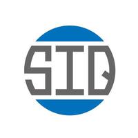 siq brief logo ontwerp Aan wit achtergrond. siq creatief initialen cirkel logo concept. siq brief ontwerp. vector