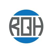 rqh brief logo ontwerp Aan wit achtergrond. rqh creatief initialen cirkel logo concept. rqh brief ontwerp. vector