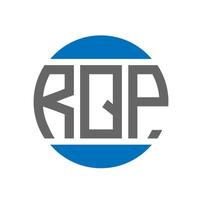 rqp brief logo ontwerp Aan wit achtergrond. rqp creatief initialen cirkel logo concept. rqp brief ontwerp. vector