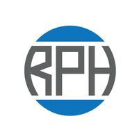 rph brief logo ontwerp Aan wit achtergrond. rph creatief initialen cirkel logo concept. rph brief ontwerp. vector