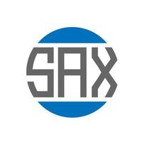 sax brief logo ontwerp Aan wit achtergrond. sax creatief initialen cirkel logo concept. sax brief ontwerp. vector