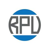 rpu brief logo ontwerp Aan wit achtergrond. rpu creatief initialen cirkel logo concept. rpu brief ontwerp. vector