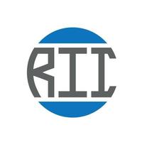 rii brief logo ontwerp Aan wit achtergrond. rii creatief initialen cirkel logo concept. rii brief ontwerp. vector