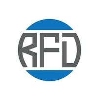 rfd brief logo ontwerp Aan wit achtergrond. rfd creatief initialen cirkel logo concept. rfd brief ontwerp. vector