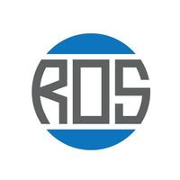 ros brief logo ontwerp Aan wit achtergrond. ros creatief initialen cirkel logo concept. ros brief ontwerp. vector