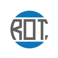 rot brief logo ontwerp Aan wit achtergrond. rot creatief initialen cirkel logo concept. rot brief ontwerp. vector