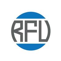 rfu brief logo ontwerp Aan wit achtergrond. rfu creatief initialen cirkel logo concept. rfu brief ontwerp. vector
