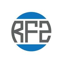 rfz brief logo ontwerp Aan wit achtergrond. rfz creatief initialen cirkel logo concept. rfz brief ontwerp. vector