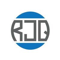 rjq brief logo ontwerp Aan wit achtergrond. rjq creatief initialen cirkel logo concept. rjq brief ontwerp. vector