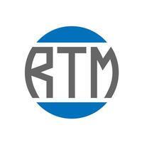 rtm brief logo ontwerp Aan wit achtergrond. rtm creatief initialen cirkel logo concept. rtm brief ontwerp. vector