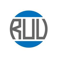 ruu brief logo ontwerp Aan wit achtergrond. ruu creatief initialen cirkel logo concept. ruu brief ontwerp. vector