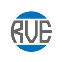 rve brief logo ontwerp Aan wit achtergrond. rve creatief initialen cirkel logo concept. rve brief ontwerp. vector