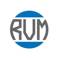 rvm brief logo ontwerp Aan wit achtergrond. rvm creatief initialen cirkel logo concept. rvm brief ontwerp. vector