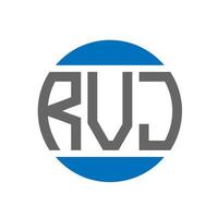 rvj brief logo ontwerp Aan wit achtergrond. rvj creatief initialen cirkel logo concept. rvj brief ontwerp. vector