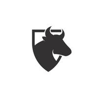 stier hoofd logo vector icoon illustratie