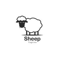 schattig schapen logo vector icoon illustratie