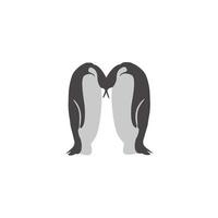 twee pinguïns in paren, betekent: loyaliteit vector