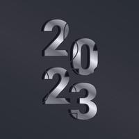 nieuw jaar viering evenement met 2023 jaren ontwerp vector