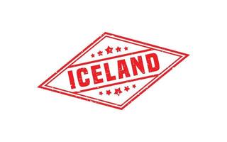 IJsland postzegel rubber met grunge stijl Aan wit achtergrond vector