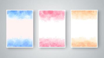 kleurrijke aquarel abstracte textuur set vector