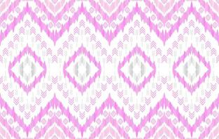 elegant pastel roze zilver kleur ikat patronen. meetkundig rijst- zaad lijn motief retro stijl. etnisch kleding stof ikat naadloos patroon. Aziatisch volk ikat afdrukken vector ontwerp voor structuur kleding textiel.