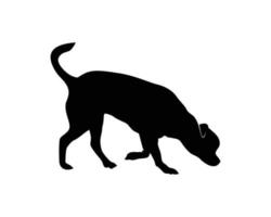 hond silhouet vector sjabloon