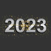 gouden gelukkig nieuw jaar 2023 vrij vector