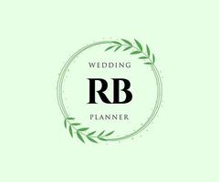 rb initialen brief bruiloft monogram logos verzameling, hand- getrokken modern minimalistisch en bloemen Sjablonen voor uitnodiging kaarten, opslaan de datum, elegant identiteit voor restaurant, boetiek, cafe in vector