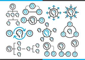 Org chart overzicht pakket vector