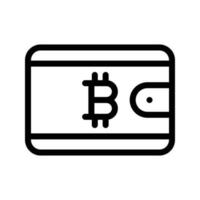 bitcoin portemonnee vector illustratie Aan een achtergrond.premium kwaliteit symbolen.vector pictogrammen voor concept en grafisch ontwerp.