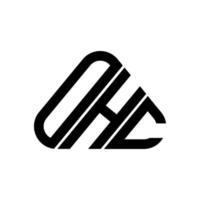 ohc brief logo creatief ontwerp met vector grafisch, ohc gemakkelijk en modern logo.