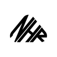 nhr brief logo creatief ontwerp met vector grafisch, nhr gemakkelijk en modern logo.