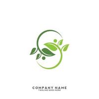 groen bladeren logo. fabriek natuur eco tuin gestileerde icoon vector botanisch.