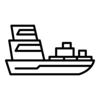 passagier schip icoon, schets stijl vector